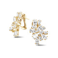 8.60 Ct markiz pırlantalı sarı altın küpe