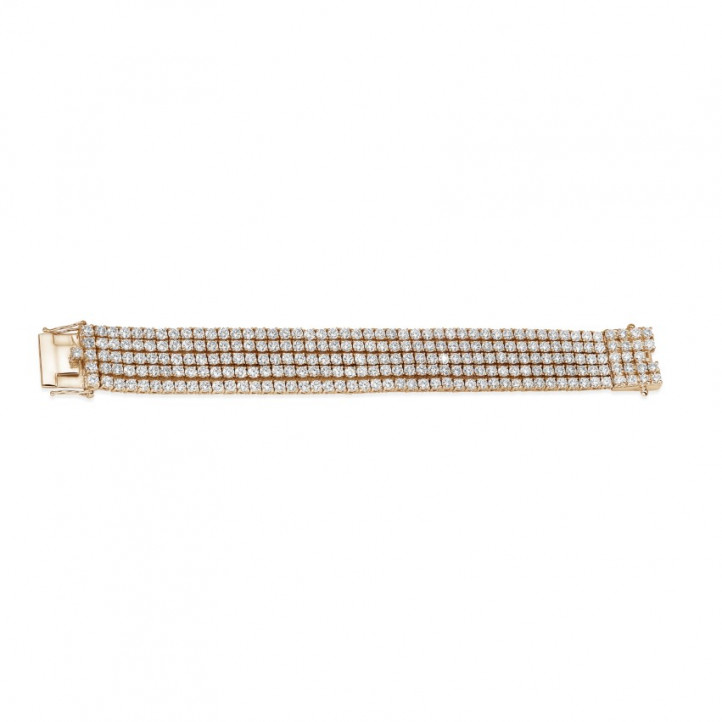 25.90 Ct genişliğinde kırmızı altın tenis bileziği