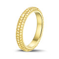 0.85 karat sonsuzluk yüzüğü (tam set) sarı altın ve sarı pırlanta