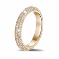 0.kırmızı altın 85 karat pırlanta sonsuzluk yüzüğü (tam set)