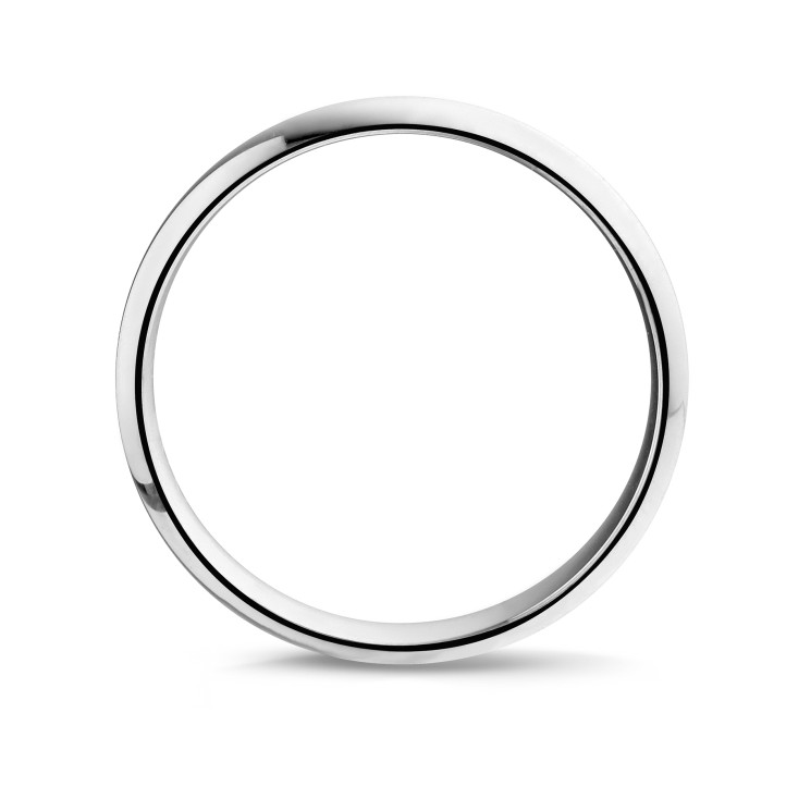 Platinden 4,00 mm kubbeli yüzeye sahip alyans