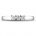 0.50 carat trilogy ring in white gold with round diamonds