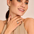 2.00克拉Halo光环围镶单钻玫瑰金戒指