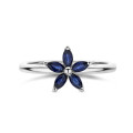 马眼形蓝宝石花瓣系列戒指