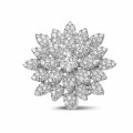 花之恋1.35克拉白金钻石戒指