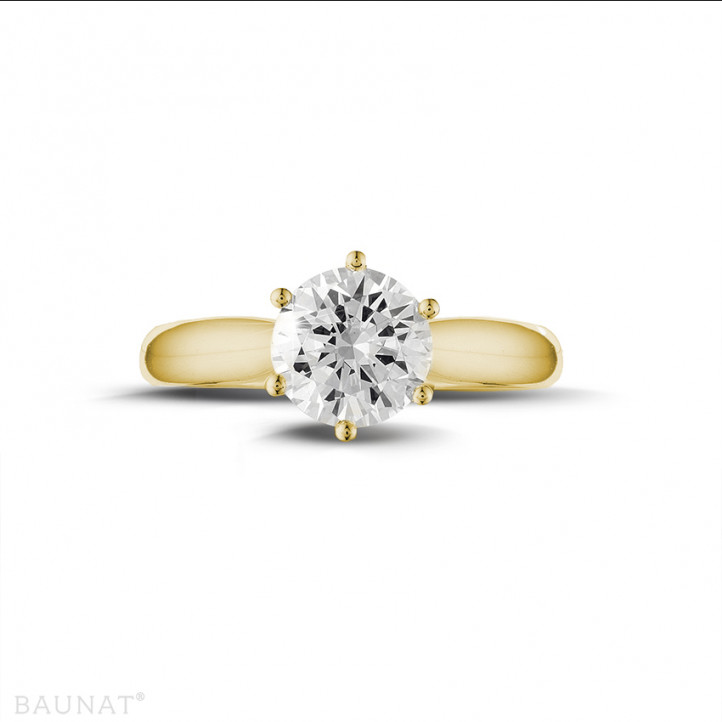 1.50克拉黄金单钻戒指